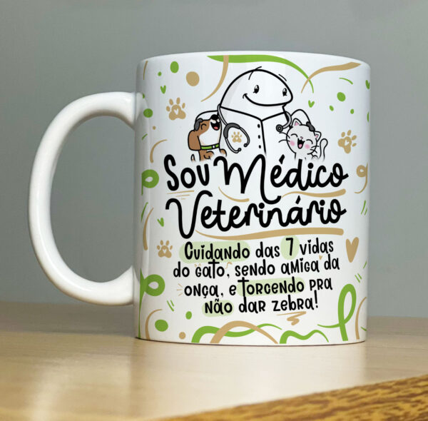 Caneca Profissões Veterinário(a)